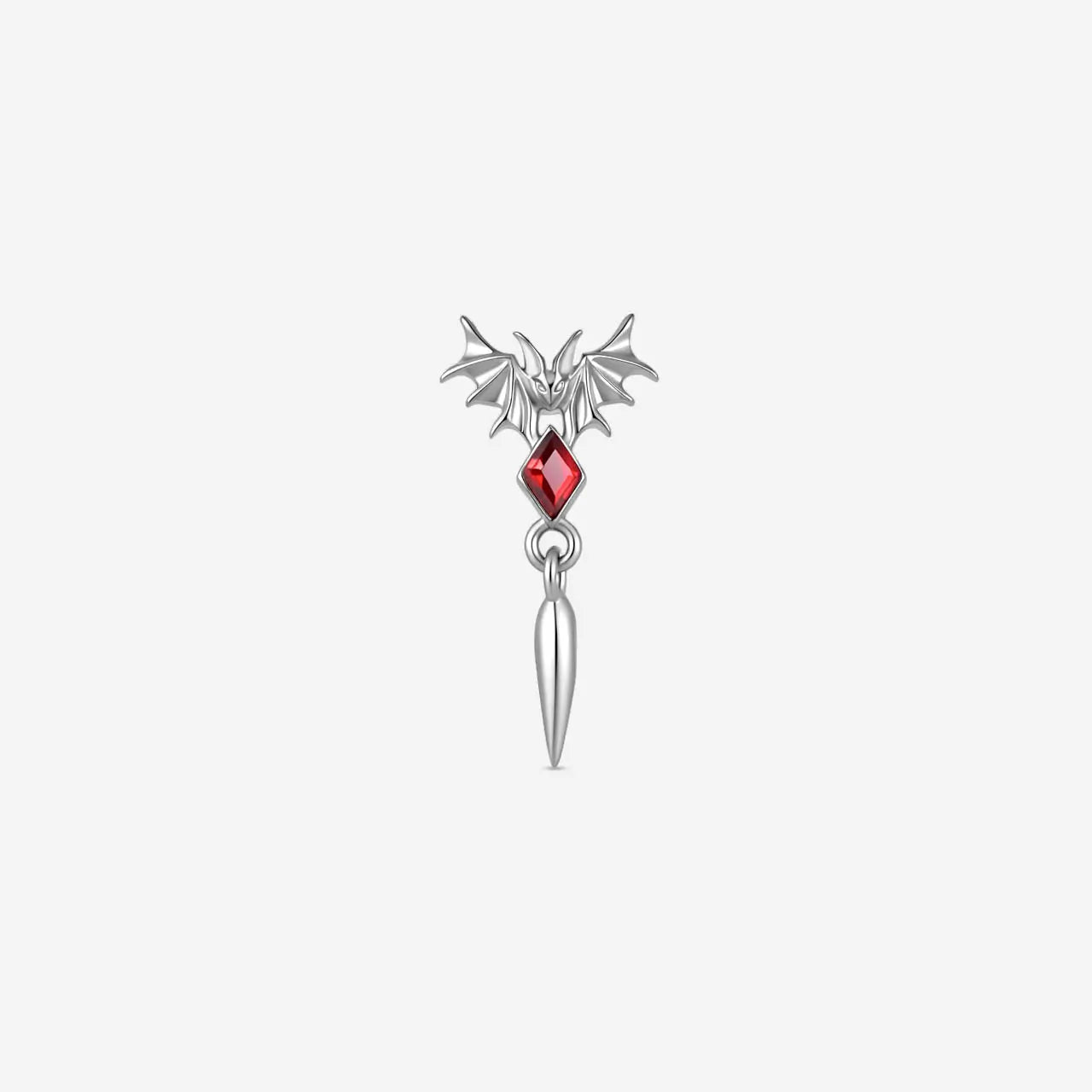 Bat Wing Diamond Drop Flatback Stud