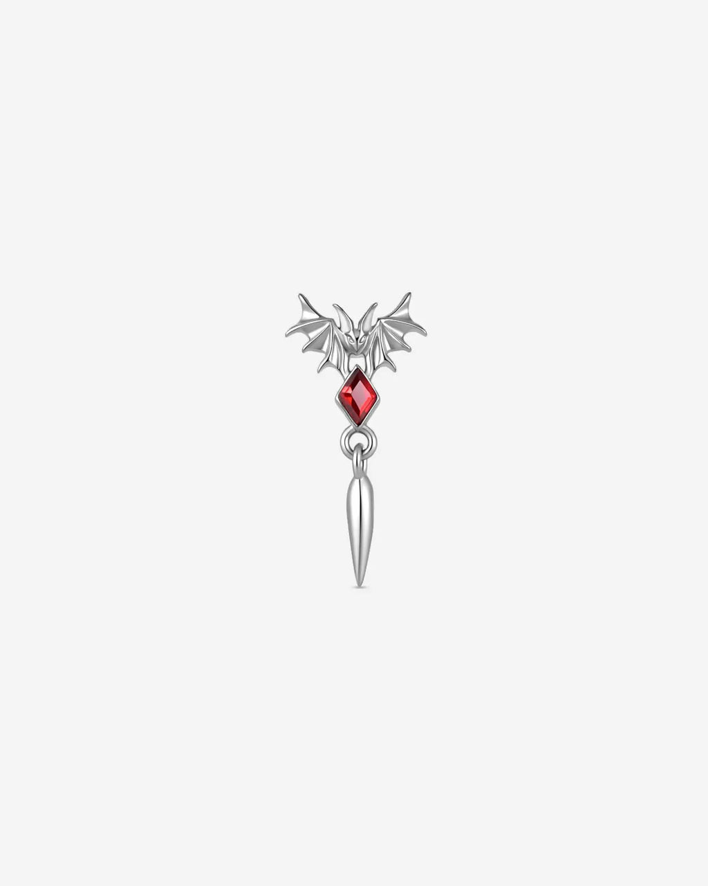 Bat Wing Diamond Drop Flatback Stud
