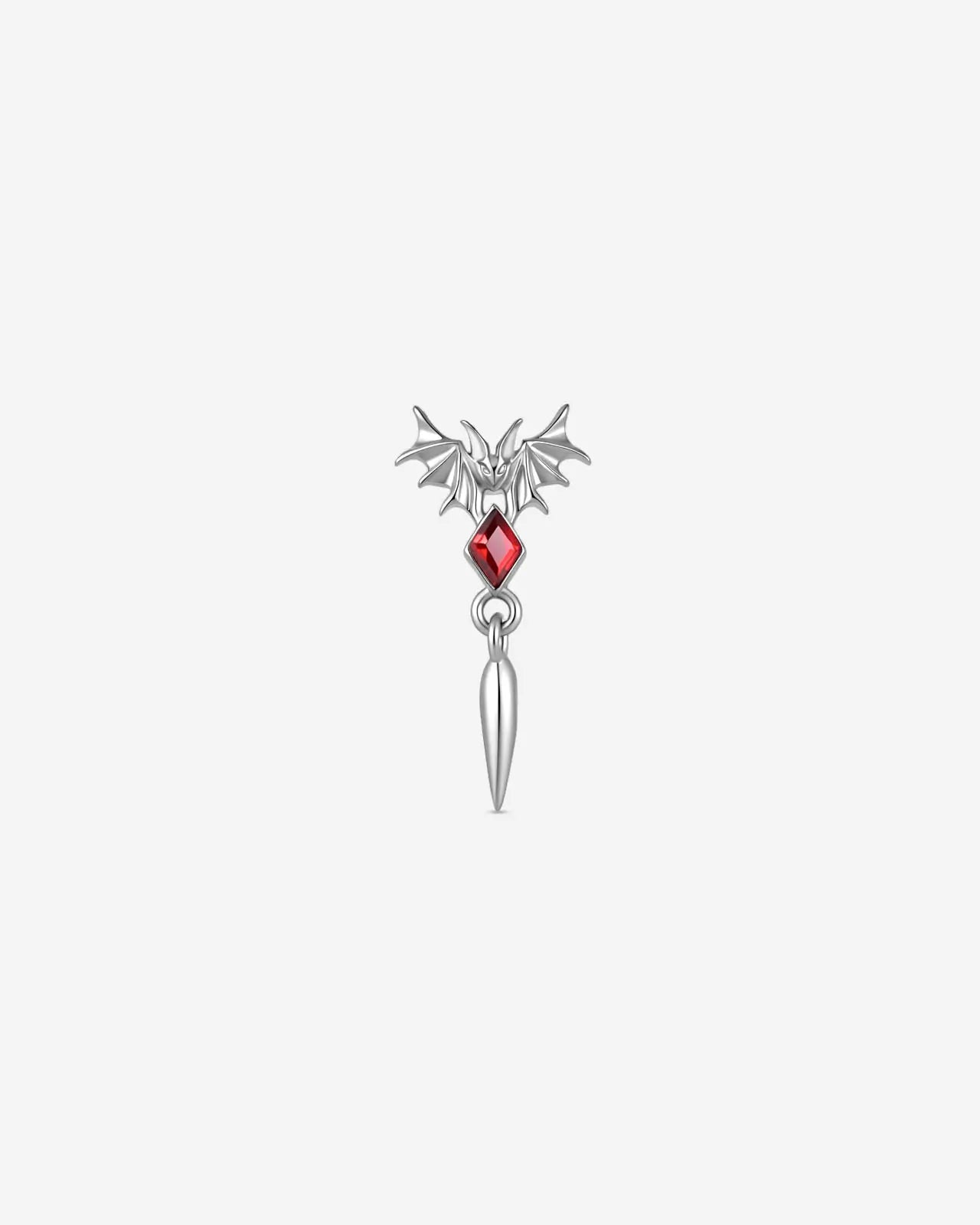 Bat Wing Diamond Drop Flatback Stud
