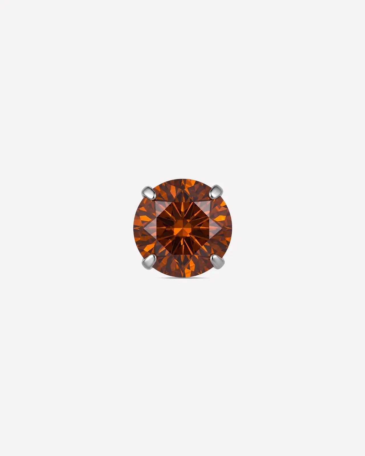 Brilliant Moissanite Solitaire Flatback Stud
