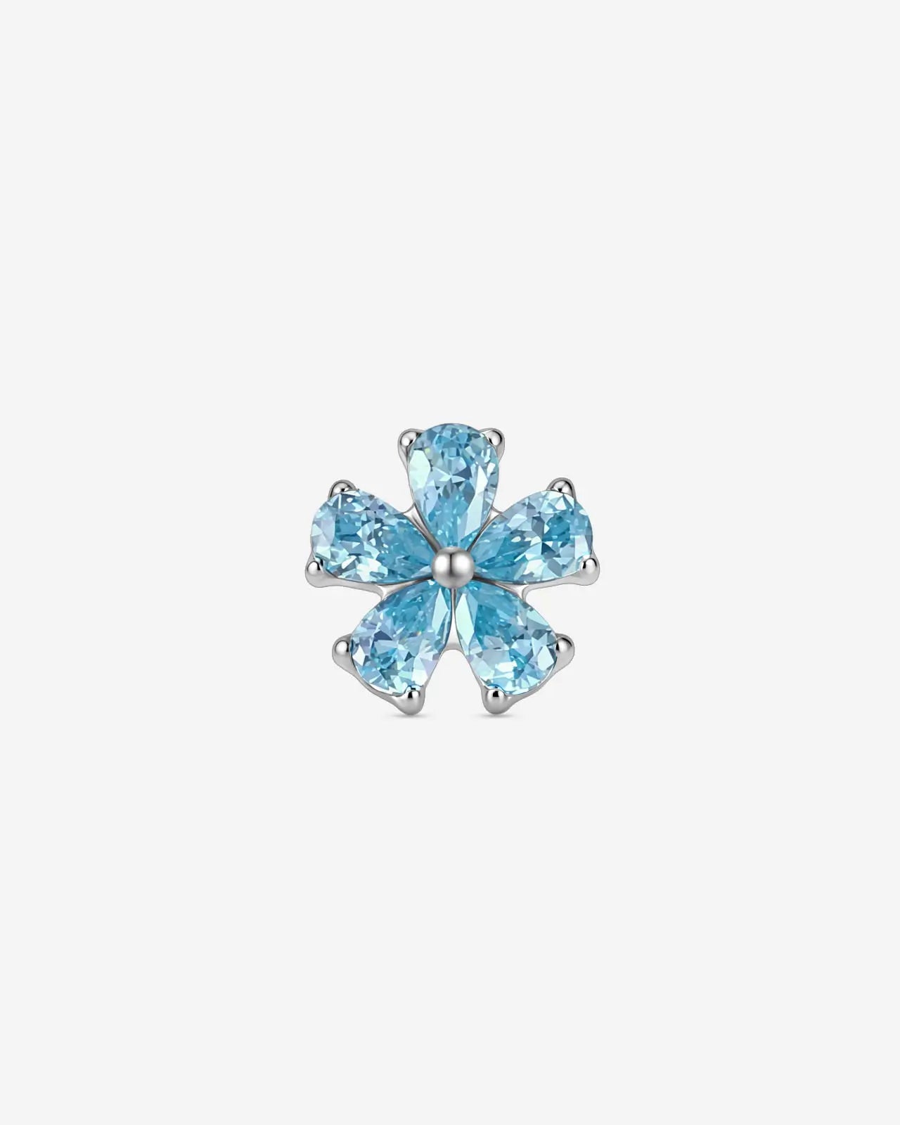 Pear Petal Blossom Flatback Stud
