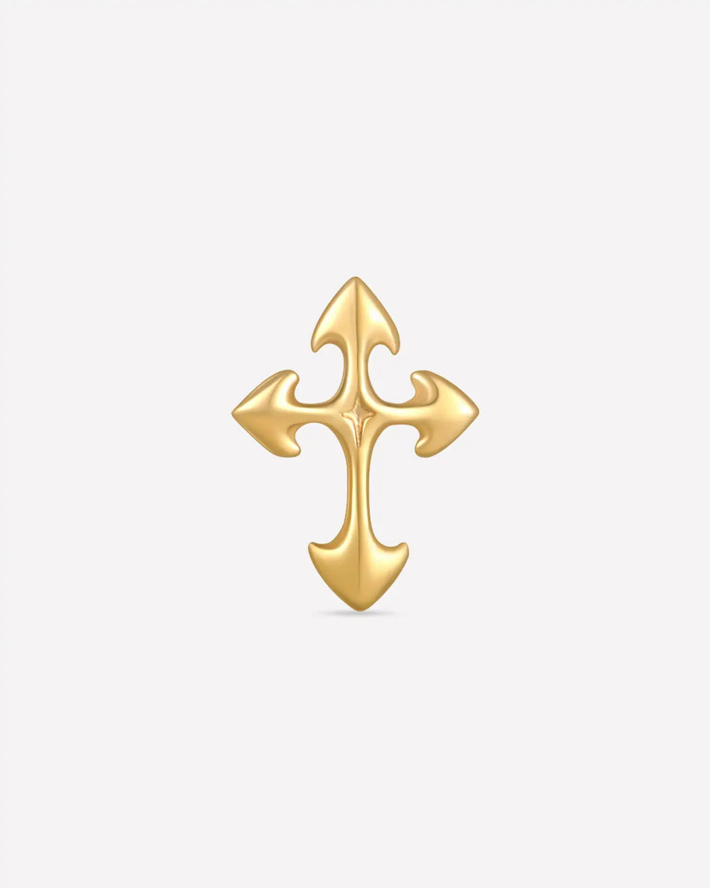 Gotische Pfeilkreuz-Niete mit flachem Boden
