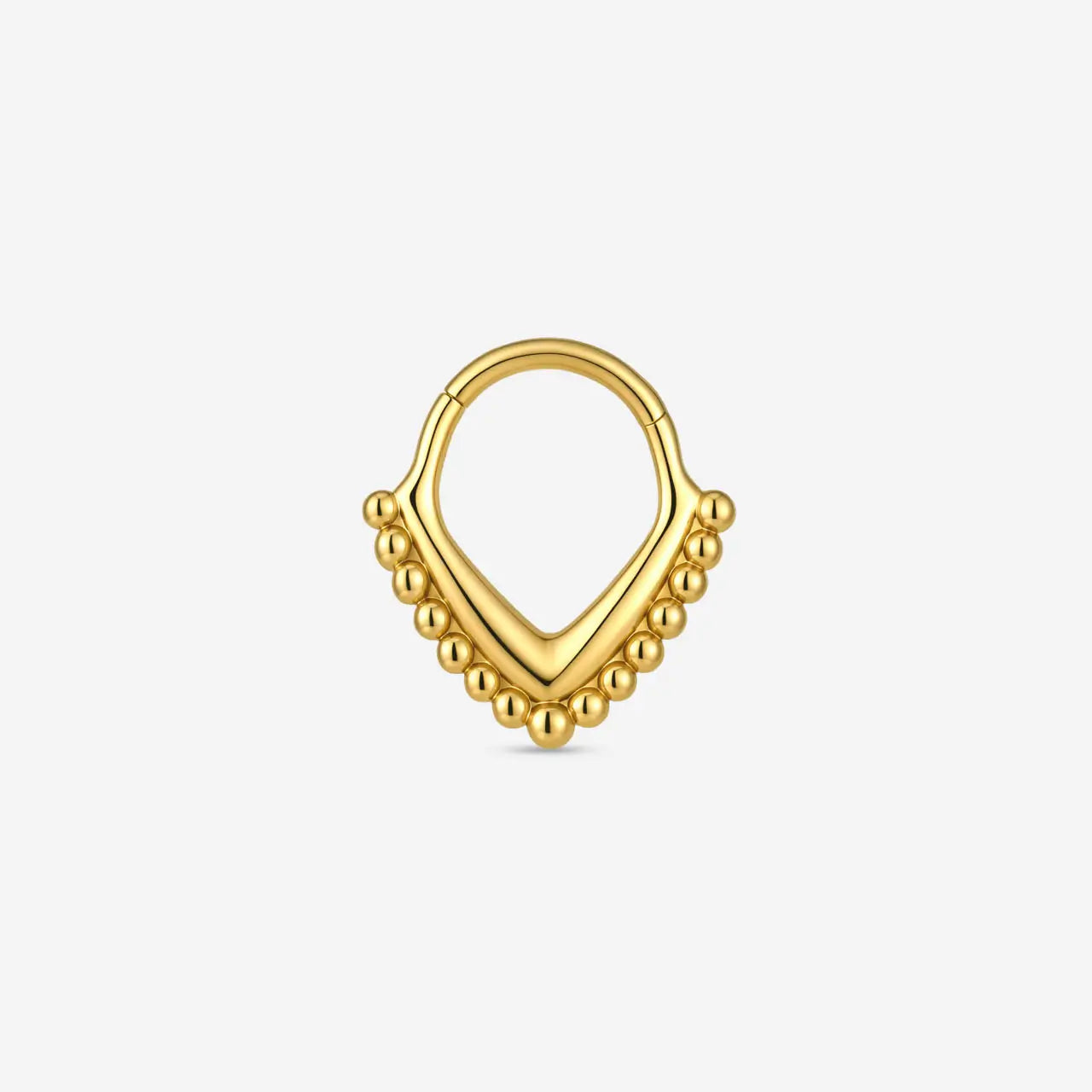 Caelira Beaded Chevron Clicker Ring
