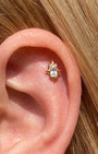 Baguette Starburst Flatback Stud