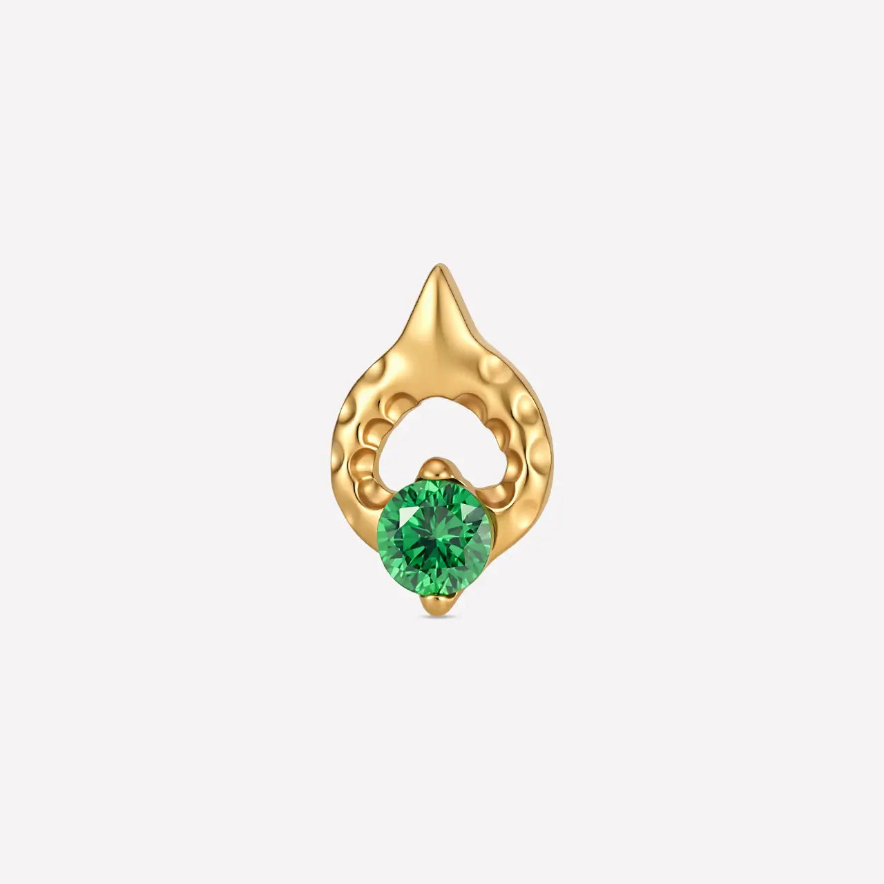 Teardrop Leaf Loop Flatback Stud