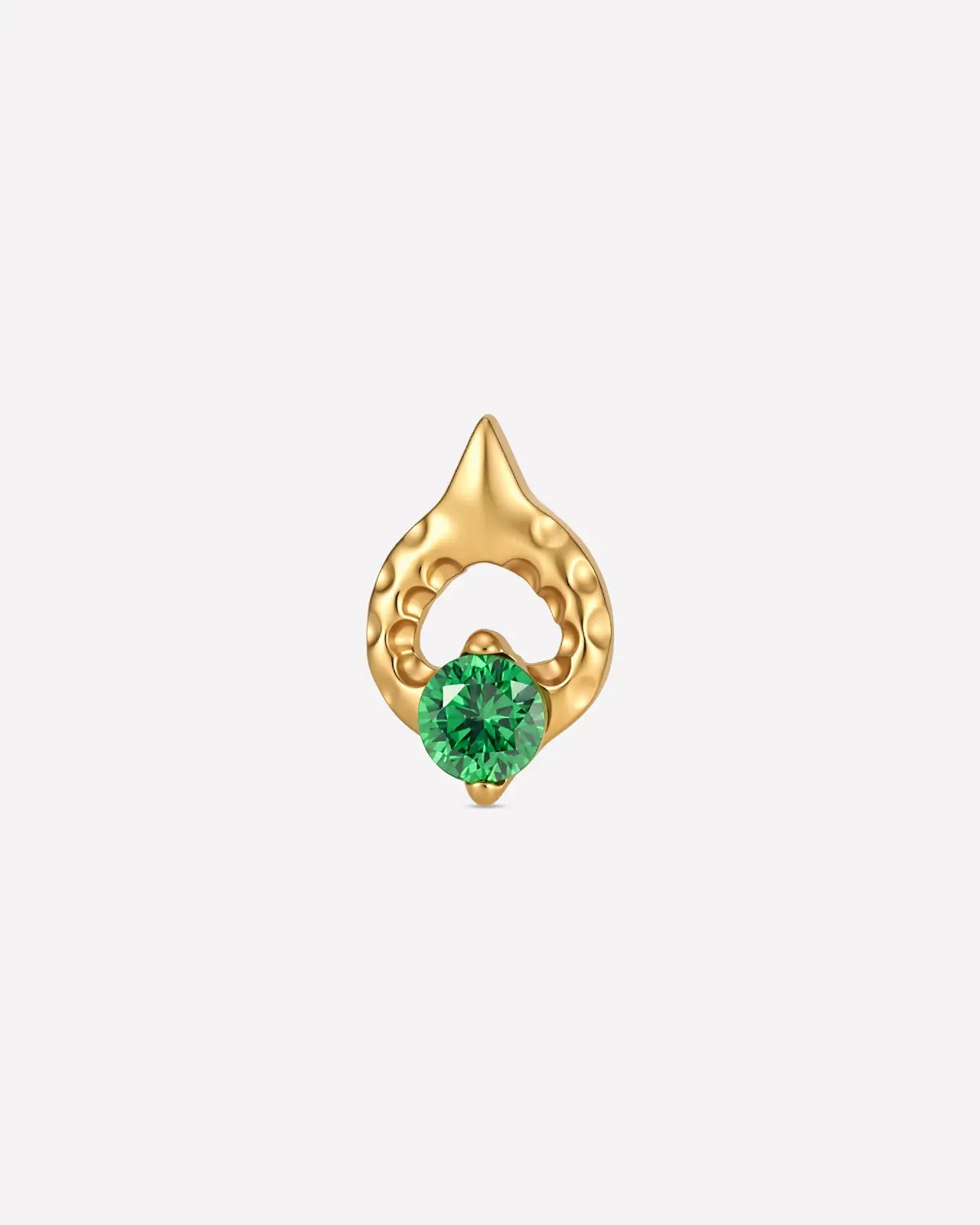 Teardrop Leaf Loop Flatback Stud