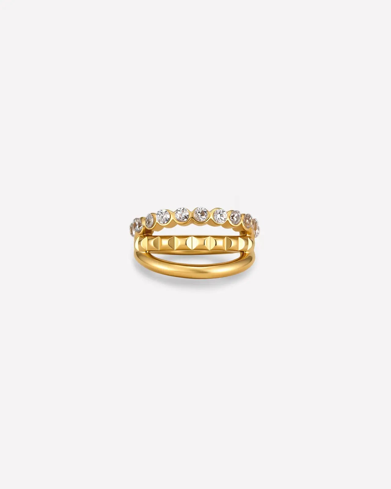 Pavé Double Band Huggie Clicker