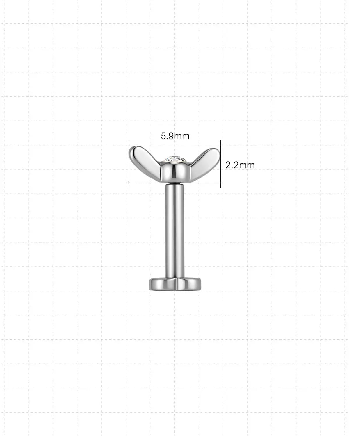 Wingnut Handle Flatback Stud