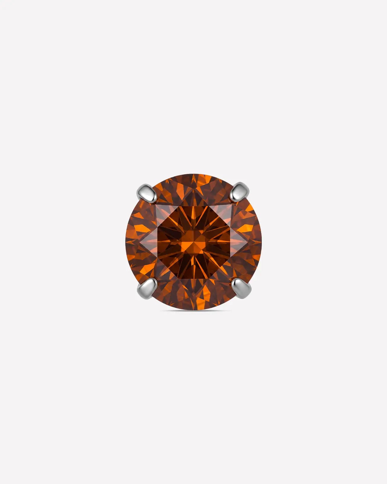 Brilliant Moissanite Solitaire Flatback Stud