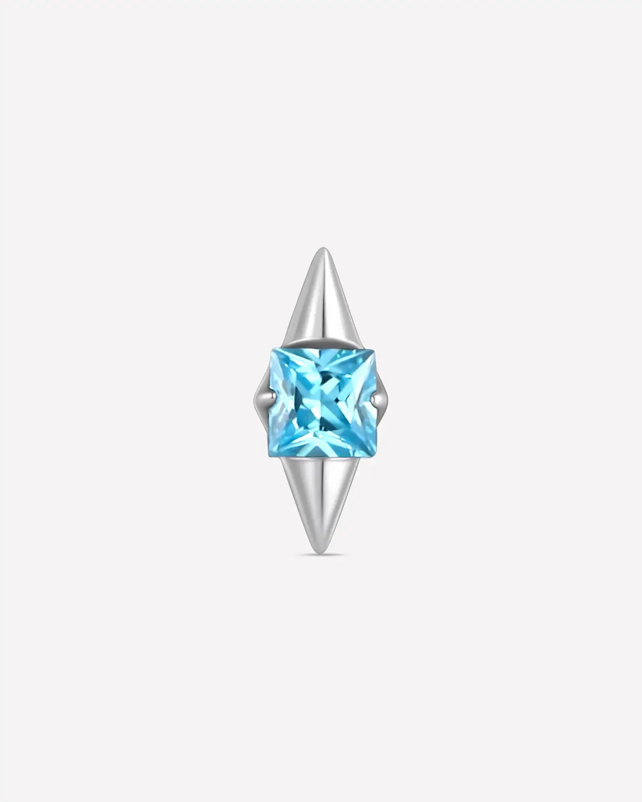 Square Prism Spear Flatback Stud