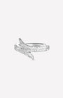 Sylvan Coil Engraved Leaf Clicker Ring