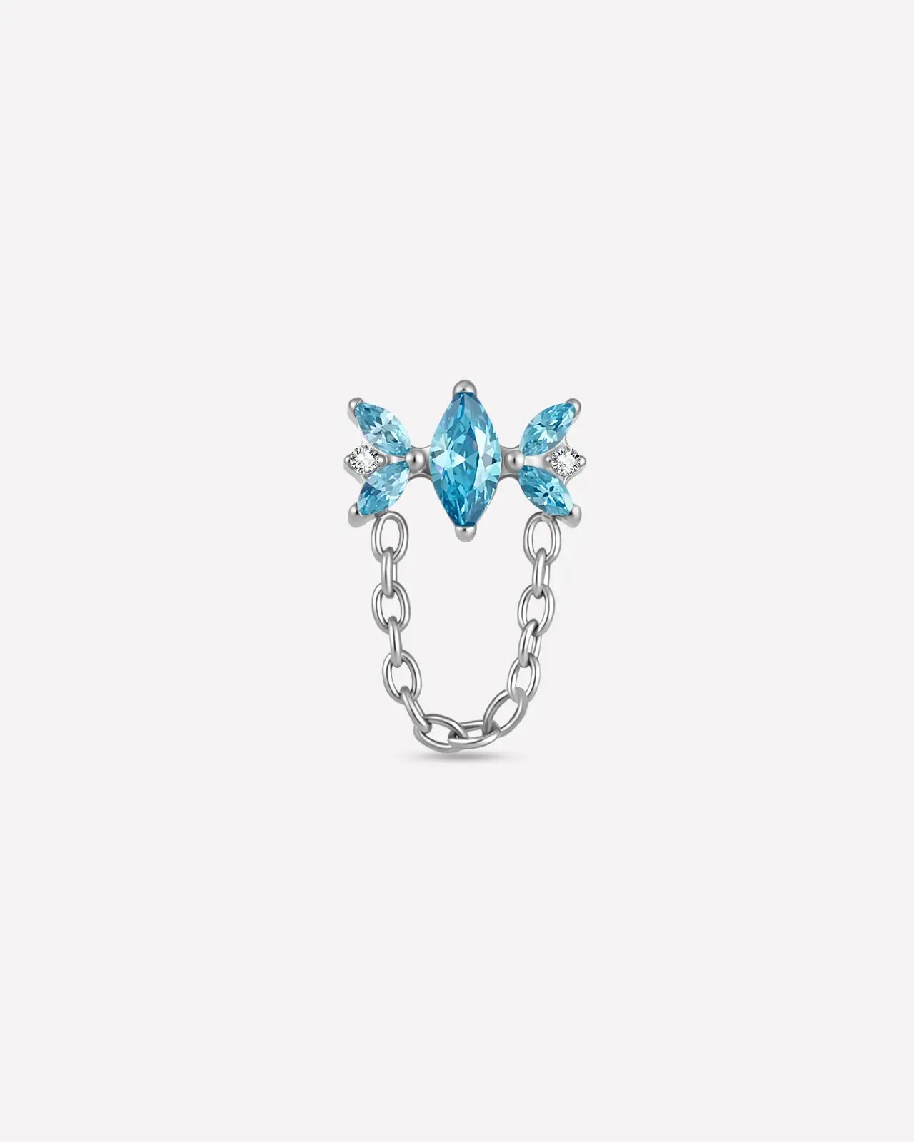 Winged Marquise Chain Flatback Stud