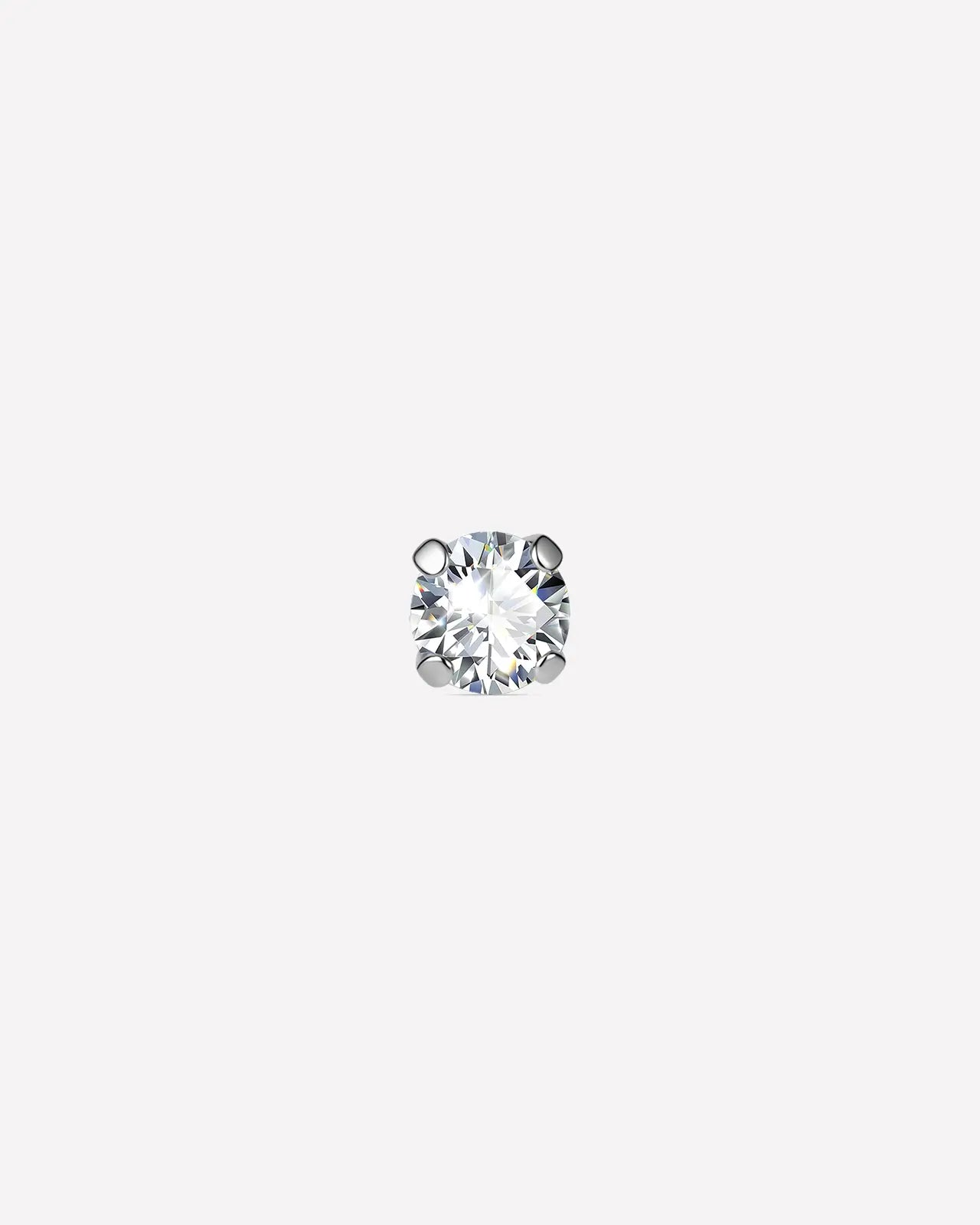 Brilliant Moissanite Solitaire Flatback Stud