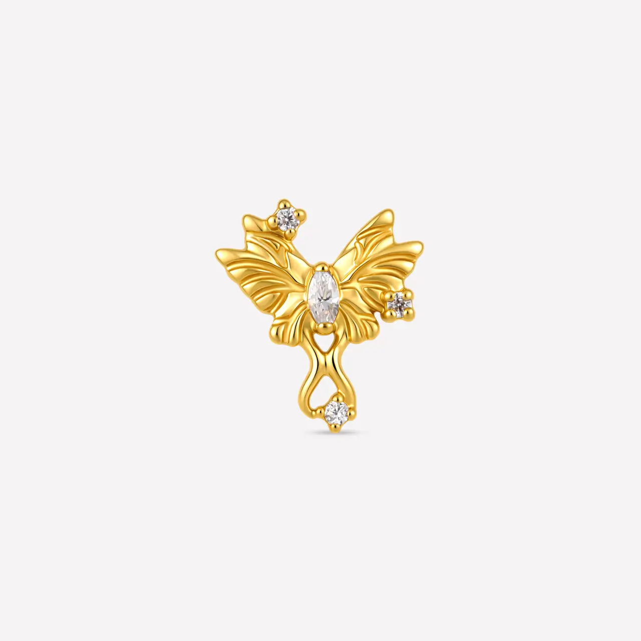Ribbon Butterfly Flatback Stud