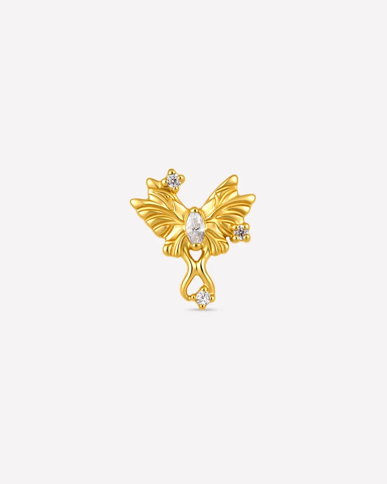 Ribbon Butterfly Flatback Stud