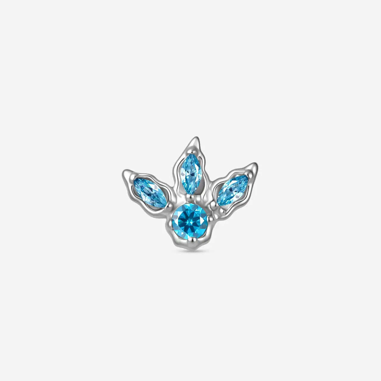 Bird Track Marquise Cluster Flatback Stud