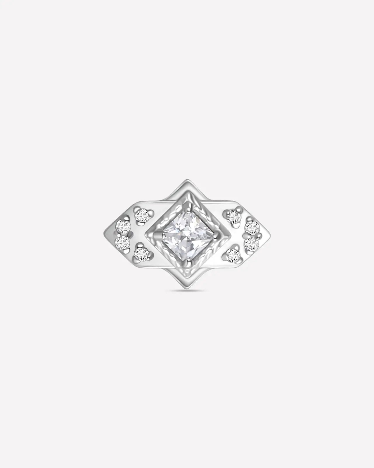 Diagonal Square Cluster Flatback Stud