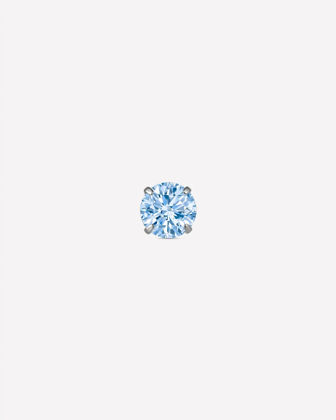 Brilliant Moissanite Solitaire Flatback Stud