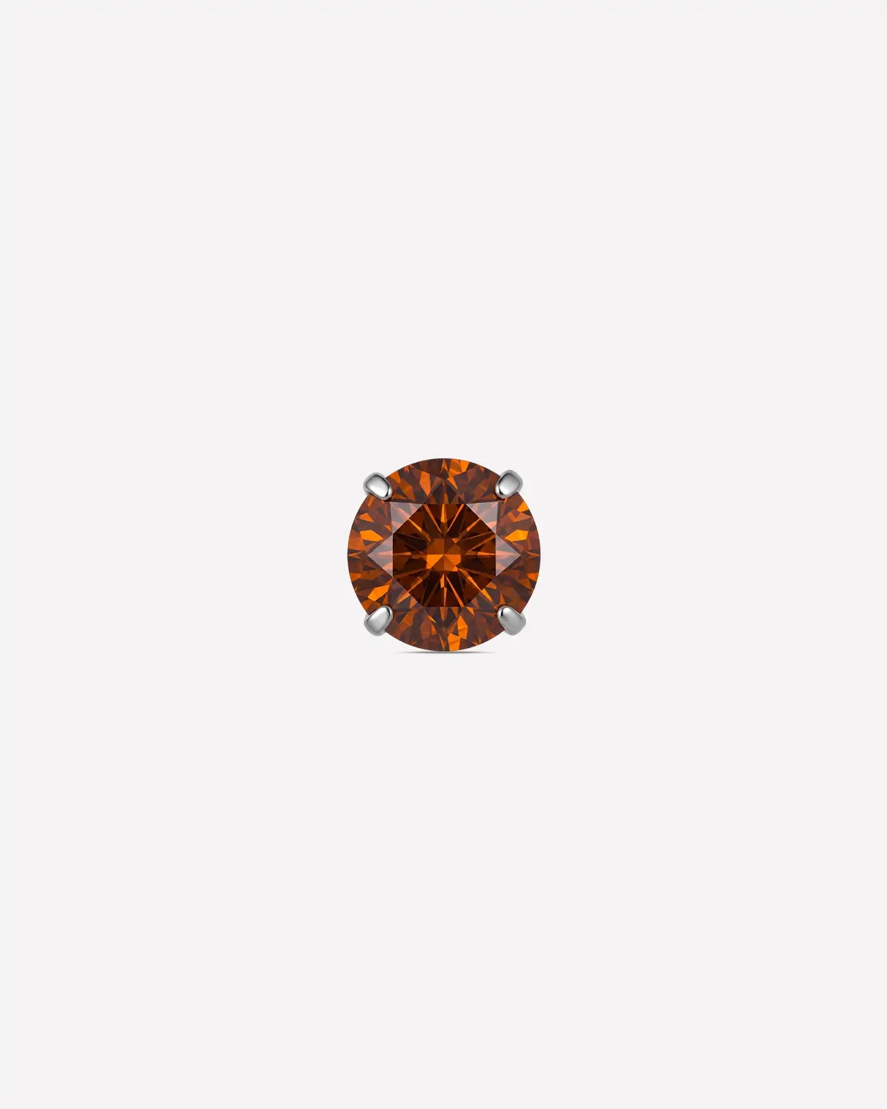 Brilliant Moissanite Solitaire Flatback Stud