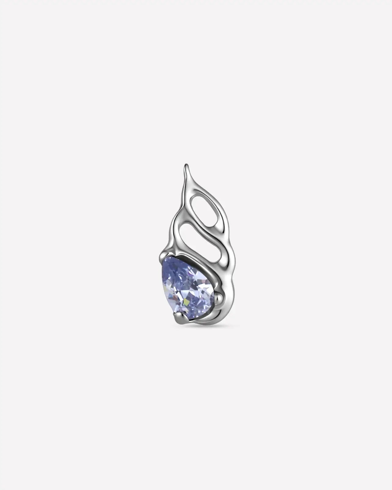 Fluid Flame Pear Flatback Stud