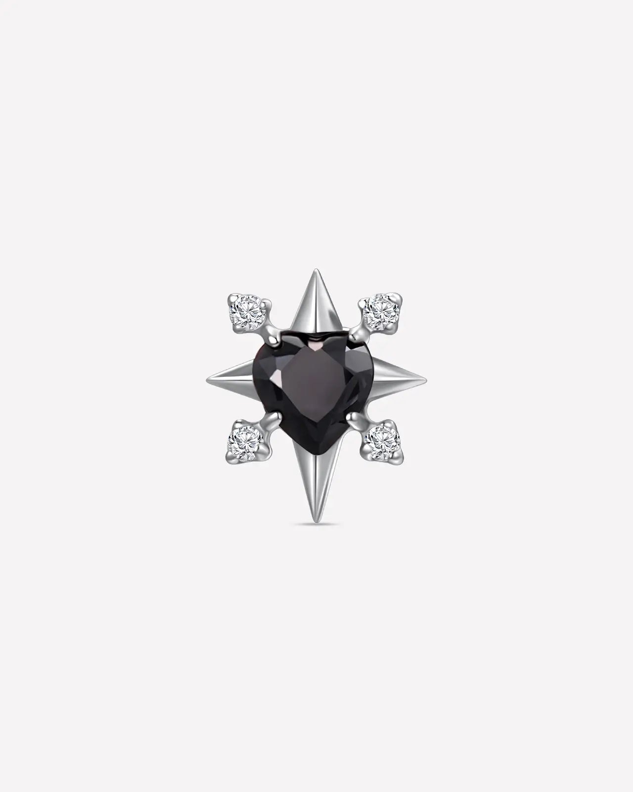 Radiant Heart Starburst Flatback Stud