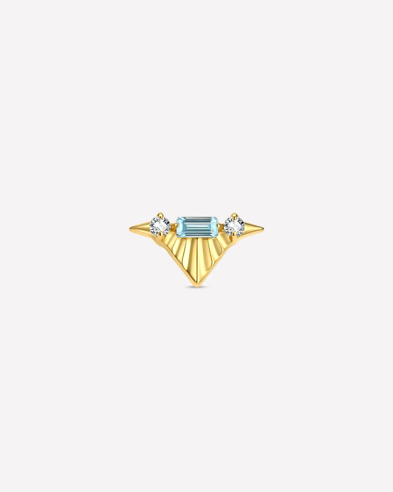 Shell Fan Trio Flatback Stud