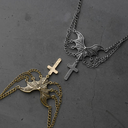 MYSTIC CROSS WINGS NECKLACES