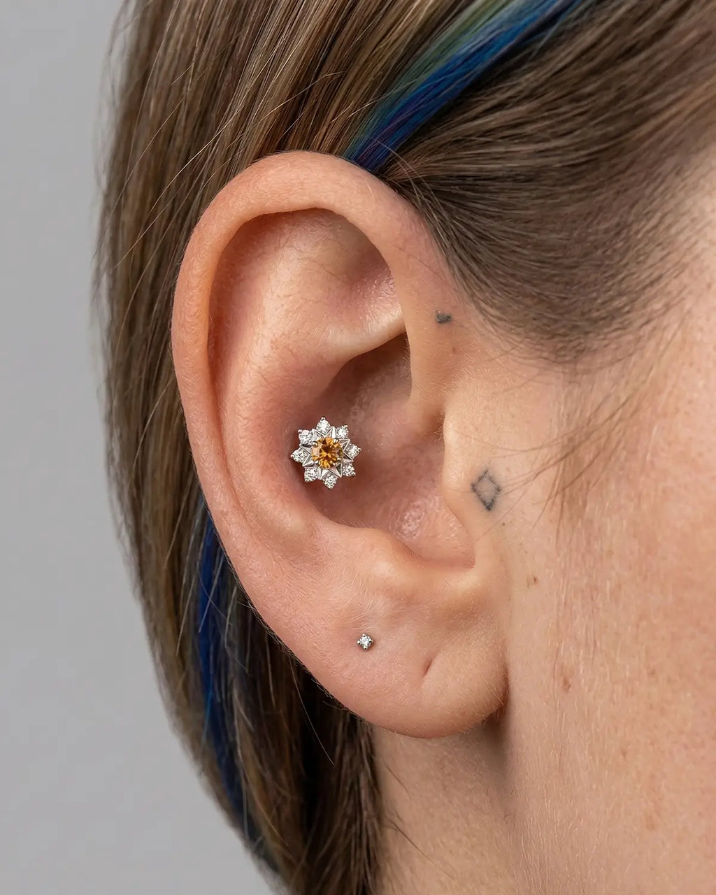 Radiant Sunburst Flatback Stud