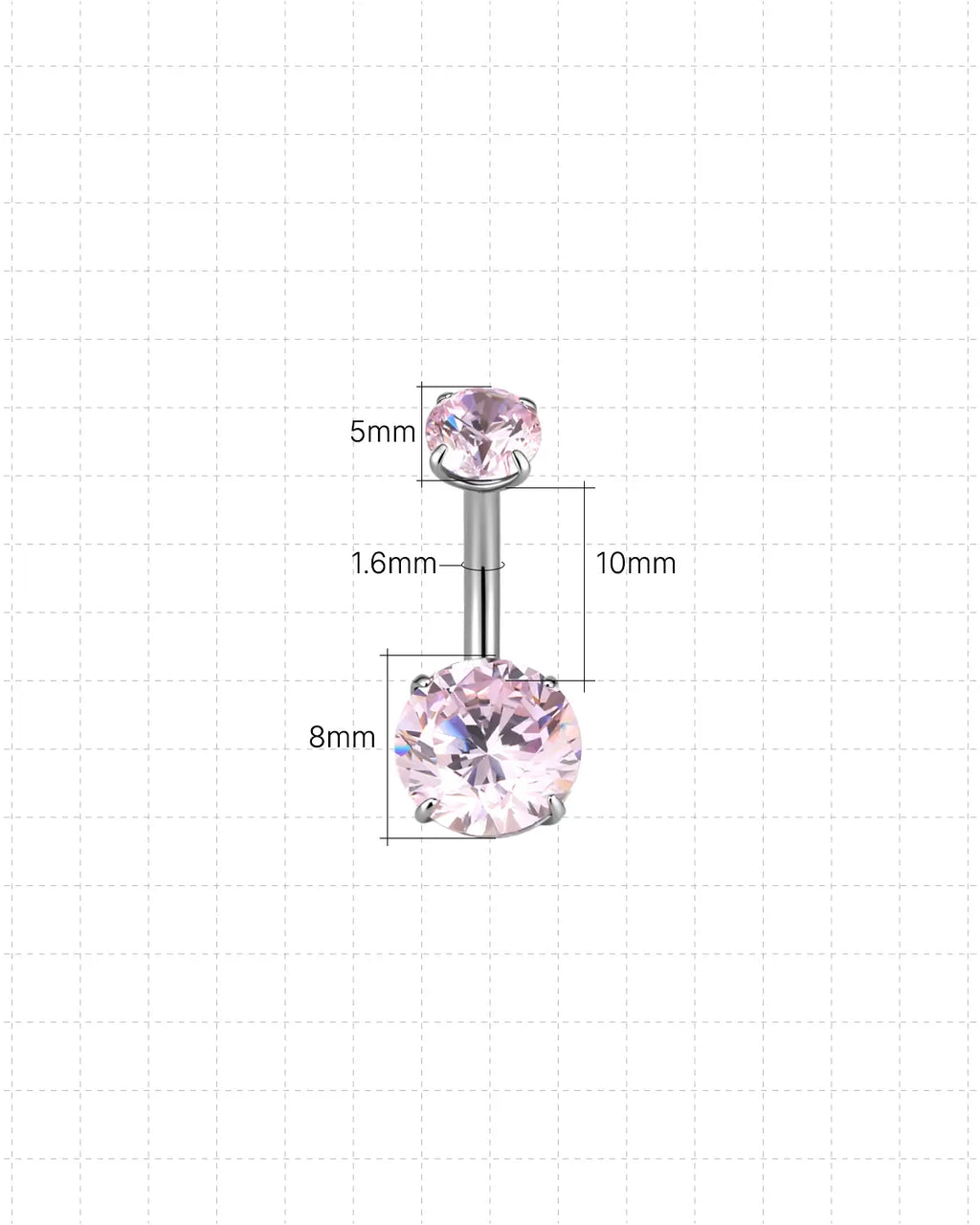 Twin Radiance Belly Button Ring