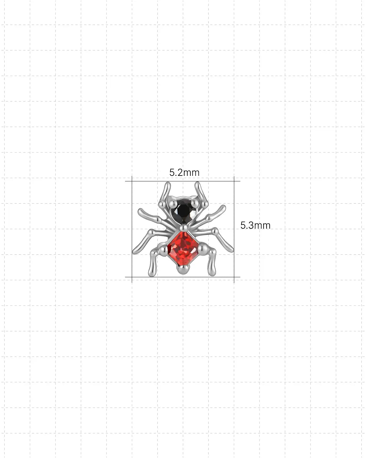 Jeweled Spider Flatback Stud
