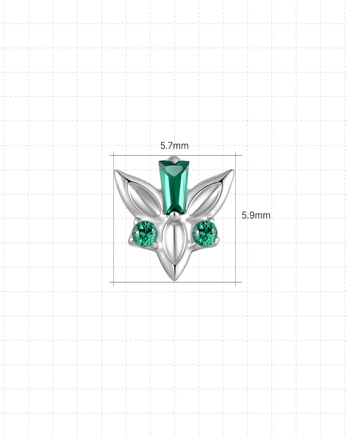 Emerald Fox Flatback Stud