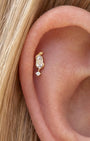 Serpent Hex Crystal Flatback Stud
