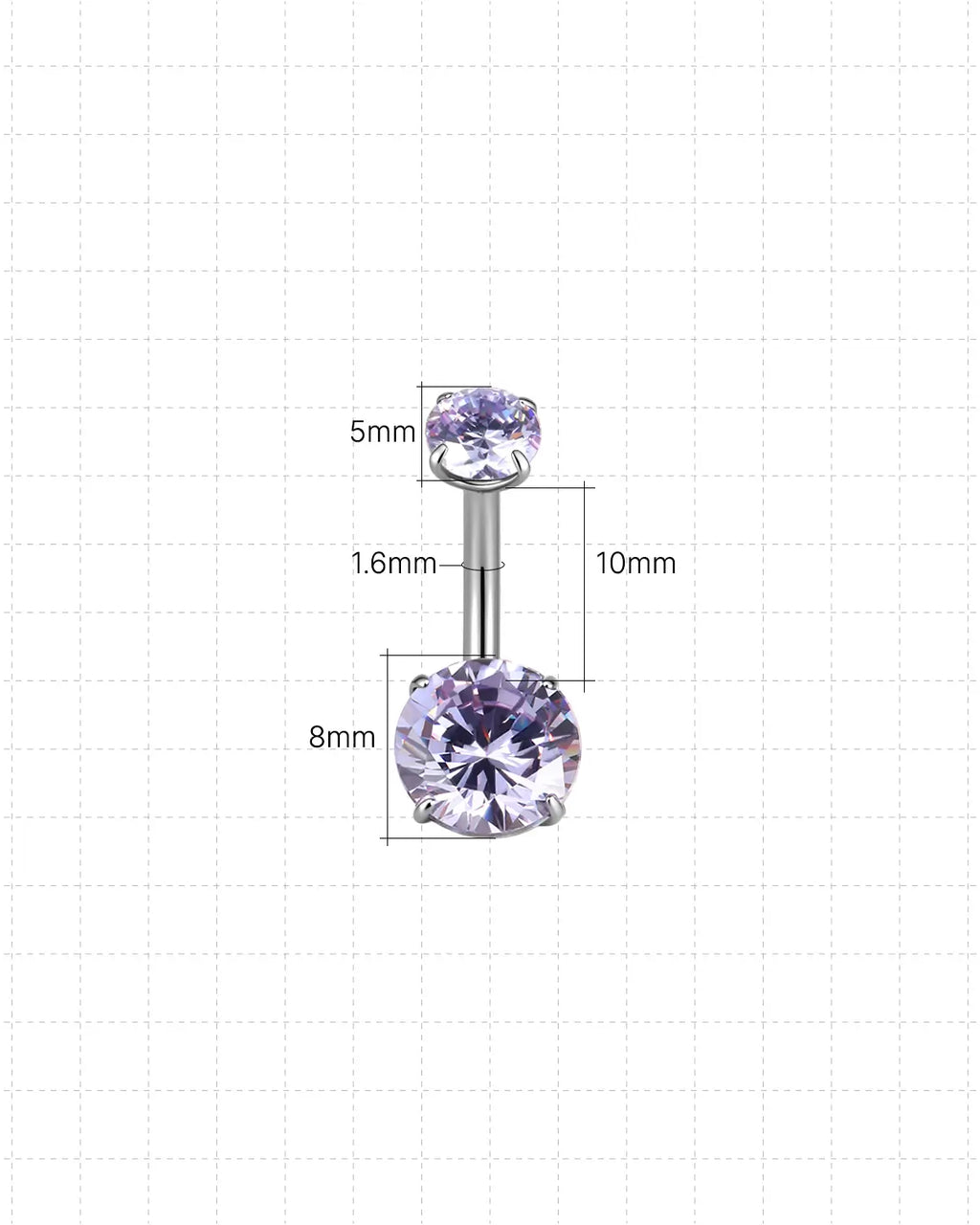 Twin Radiance Belly Button Ring