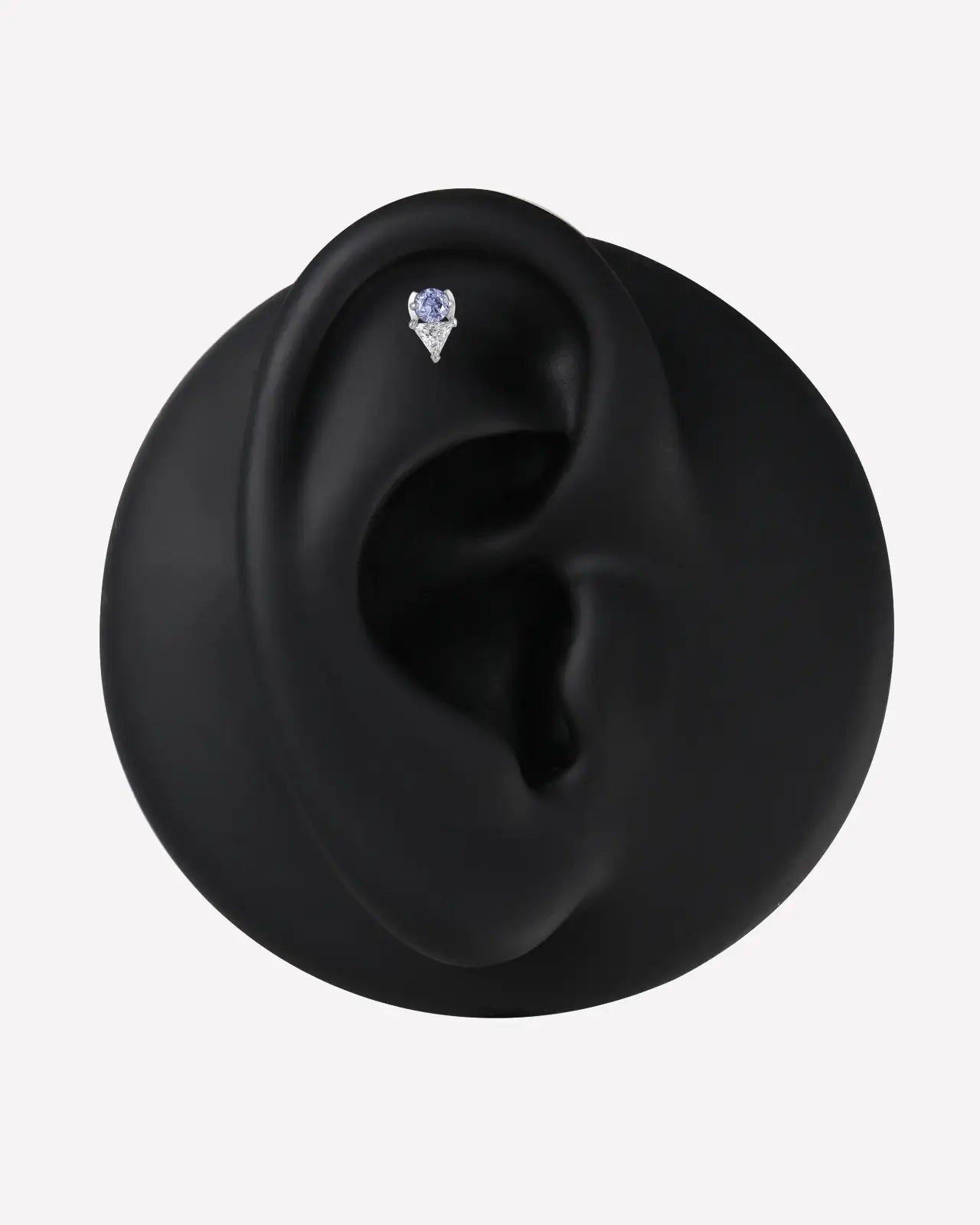 Two-Stone Trillion Drop Flatback Stud
