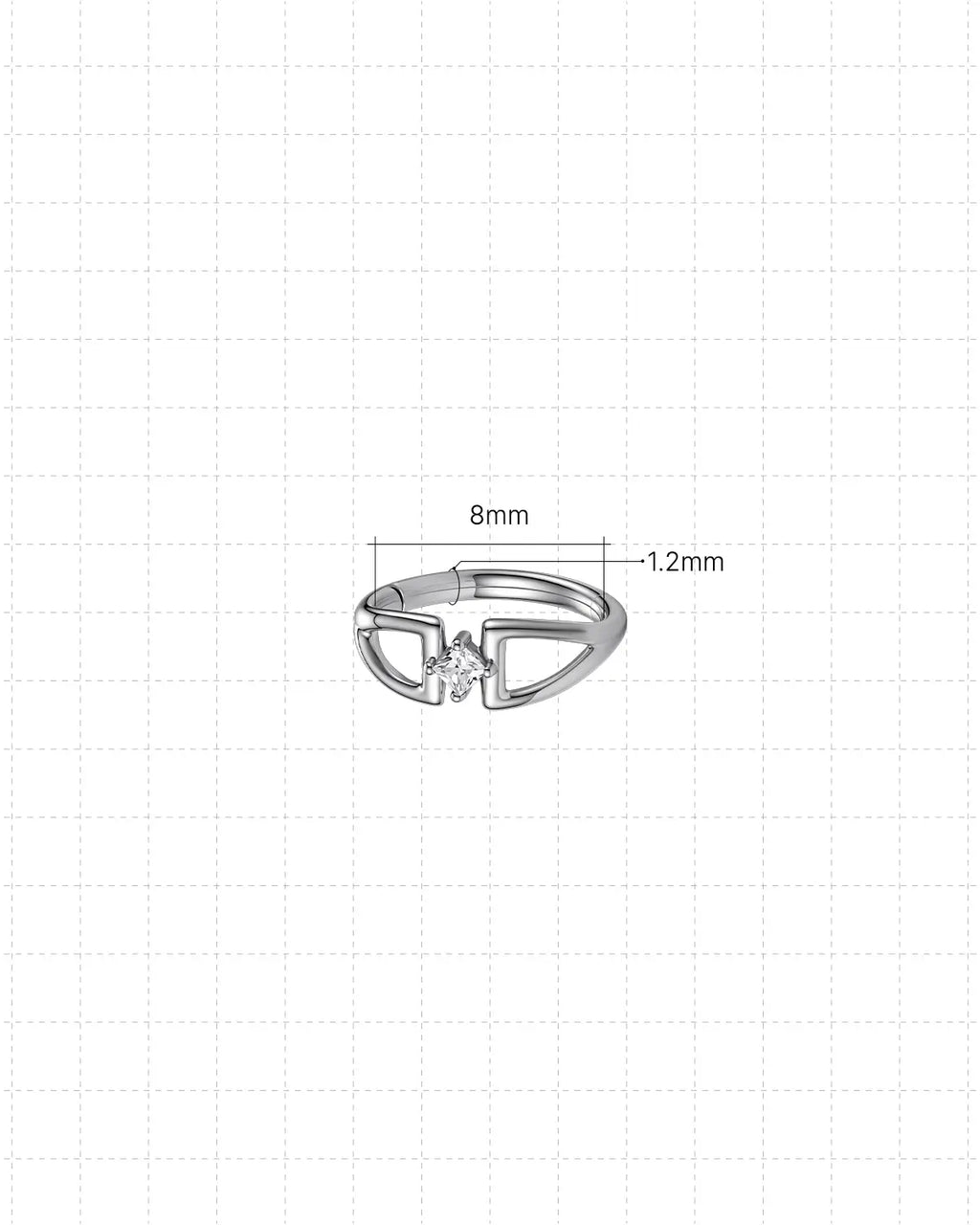 Twin Arc Rhombus Zirconia Clicker