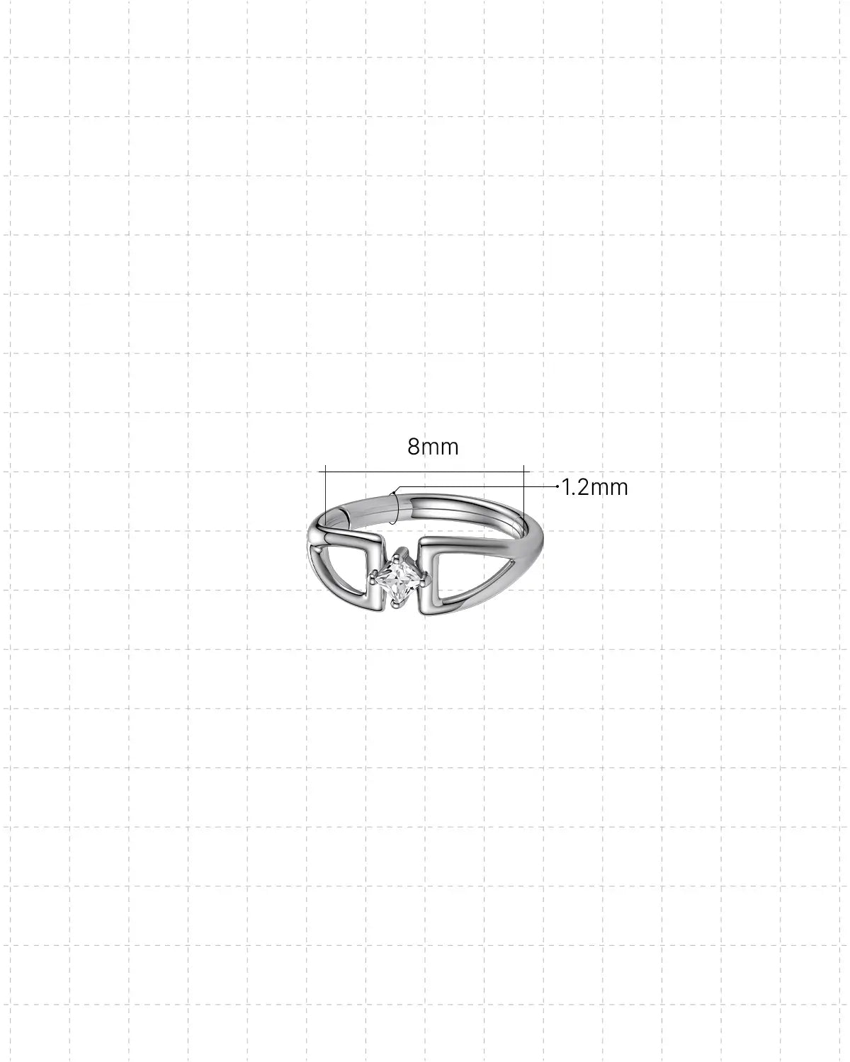 Twin Arc Rhombus Zirconia Clicker