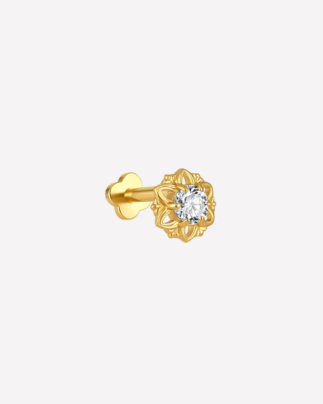 Radiant Blossom Flatback Stud