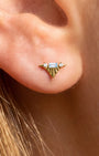 Shell Fan Trio Flatback Stud