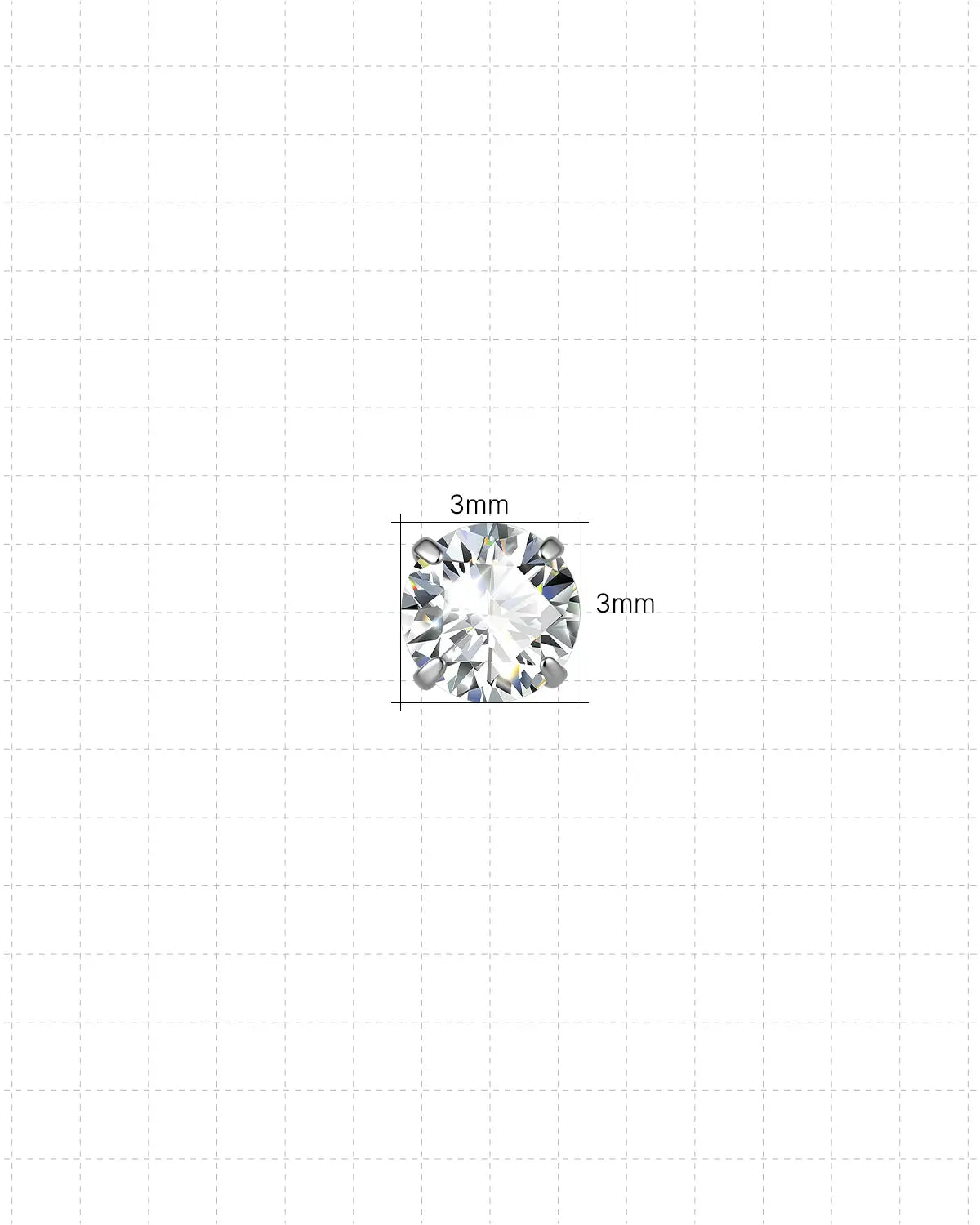 Brilliant Moissanite Solitaire Flatback Stud