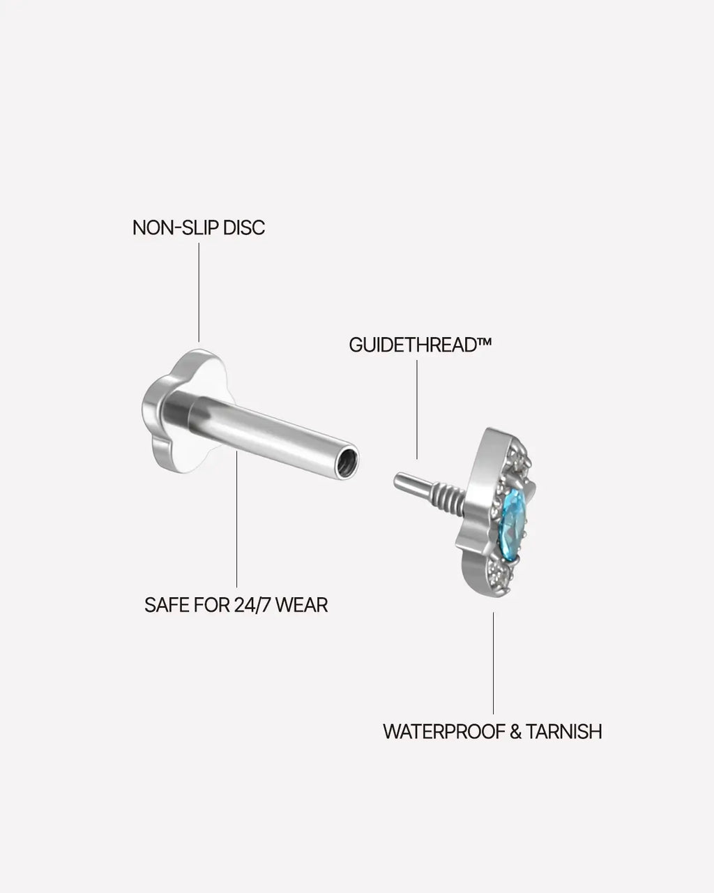 Böser Blick Halo Flatback Stud