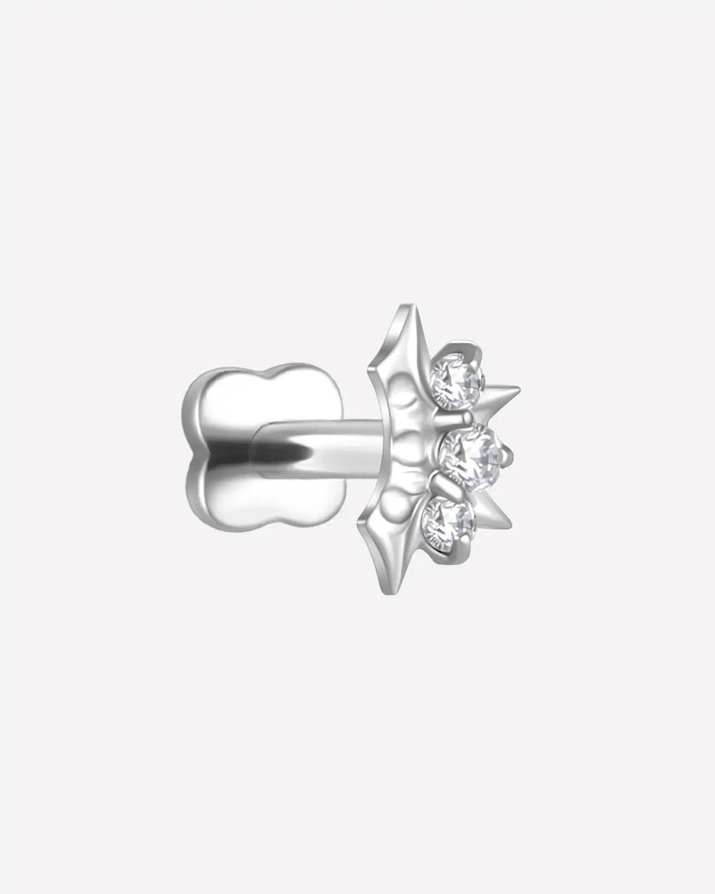 Tri-Stone Starburst Flatback Ohrstecker