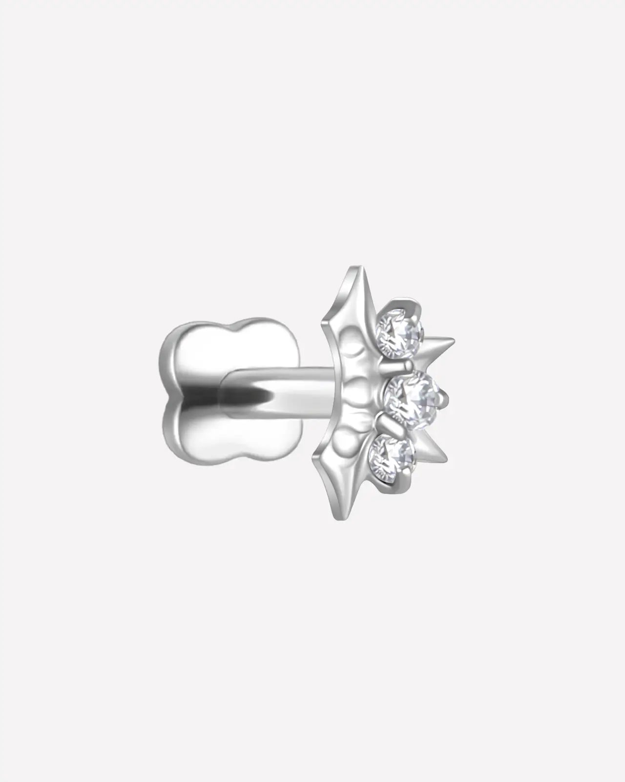 Tri-Stone Starburst Flatback Ohrstecker