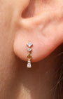 Geometric Duo Drop Flatback Stud