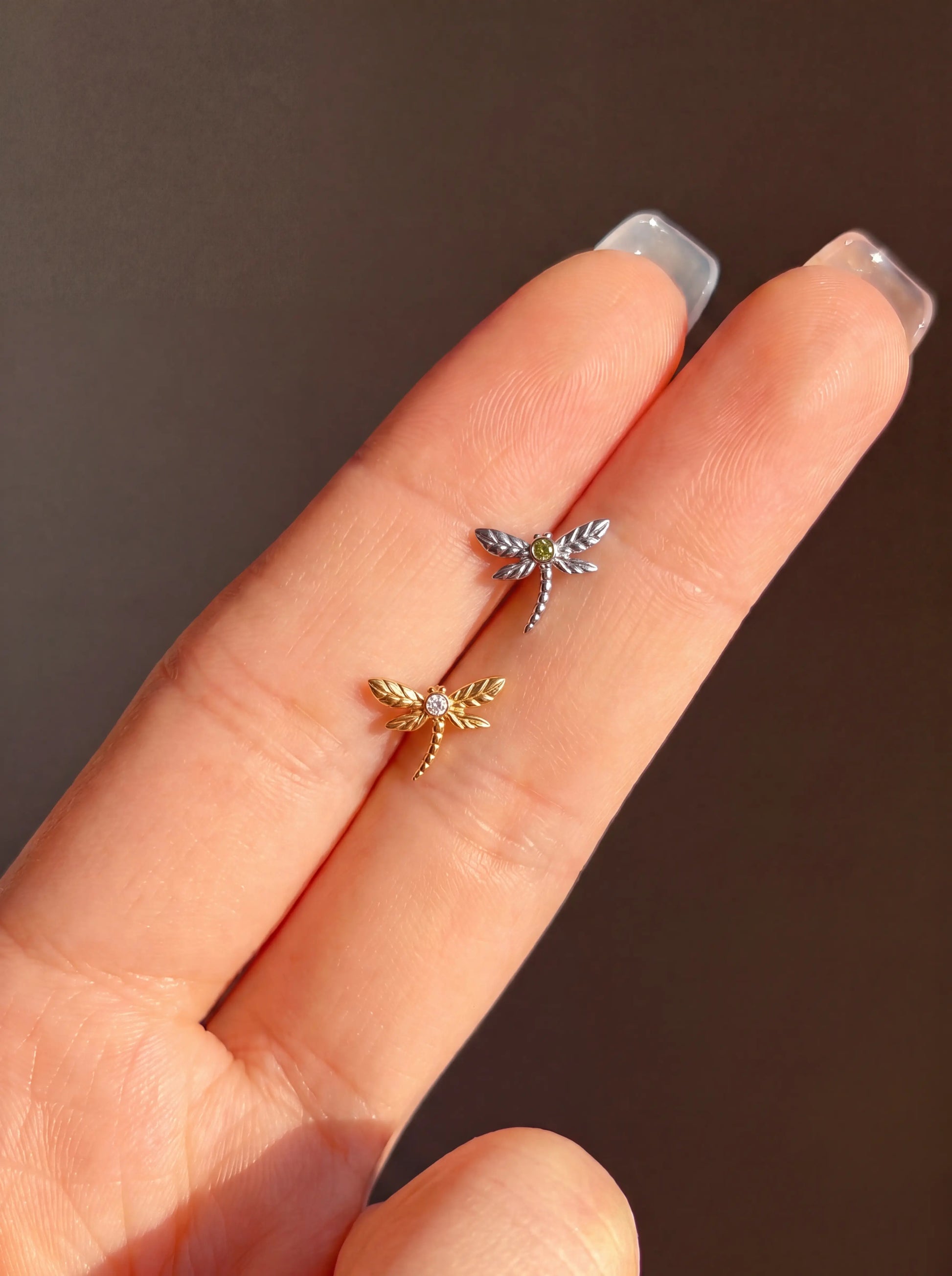 Enchanted Dragonfly Flatback Stud