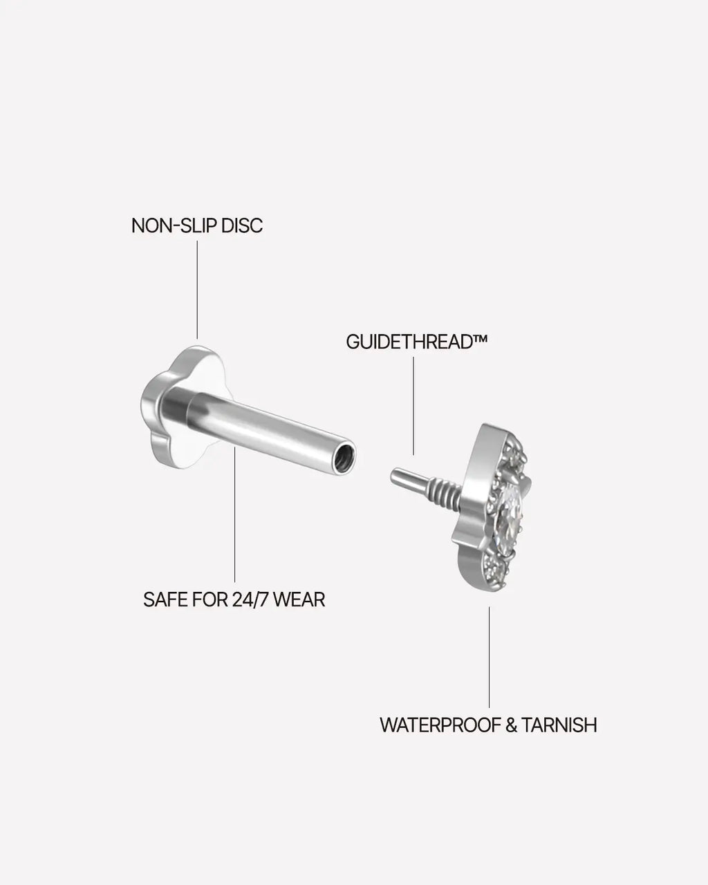 Böser Blick Halo Flatback Stud