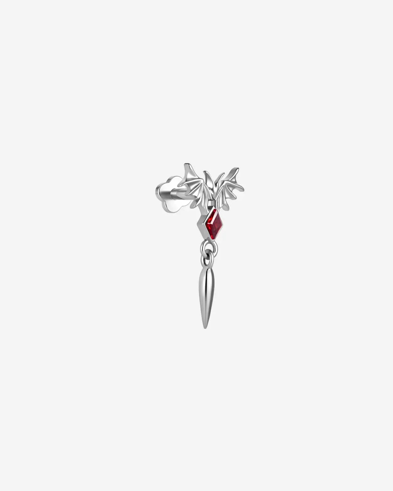 Bat Wing Diamond Drop Flatback Stud