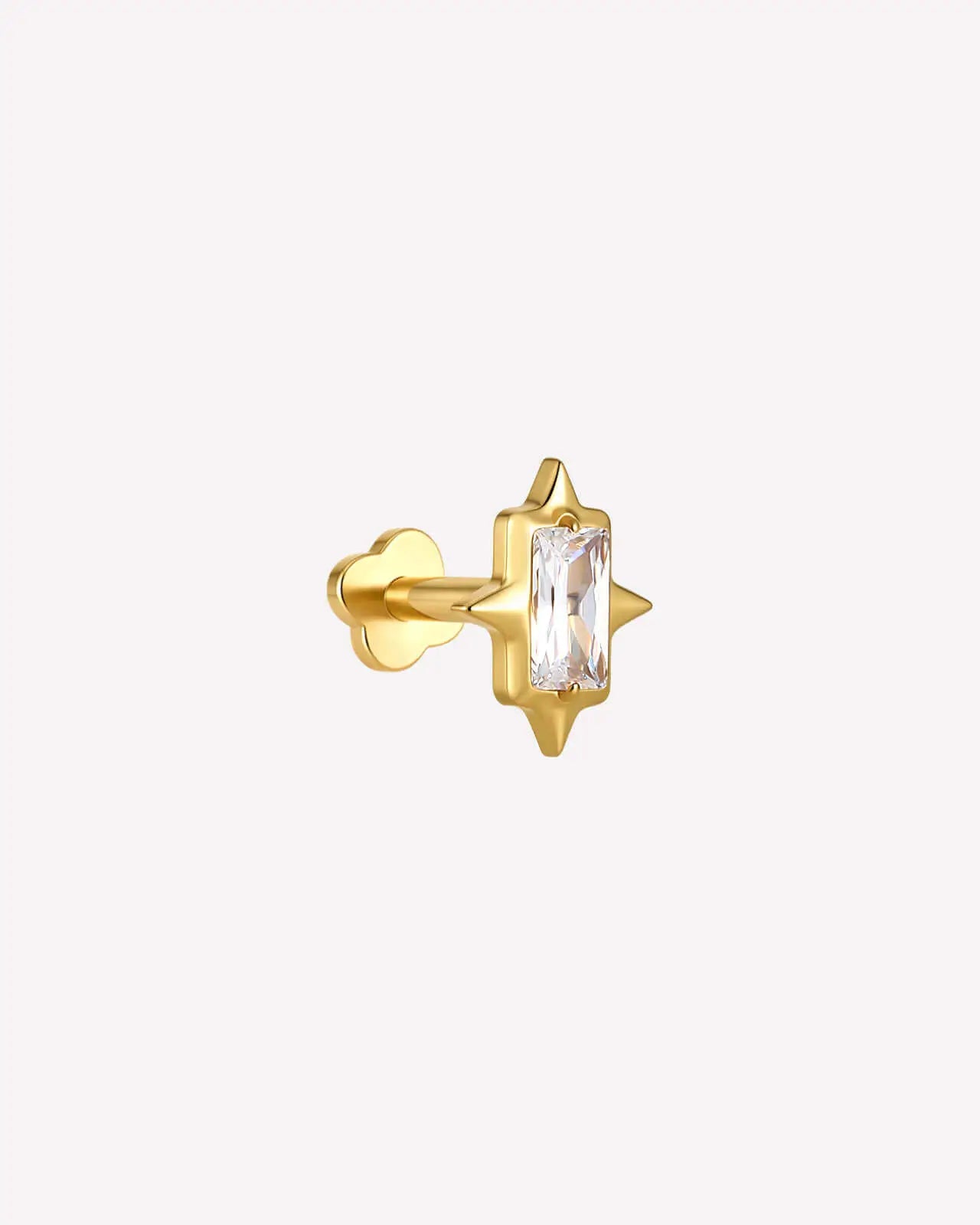 Baguette Starburst Flatback Stud