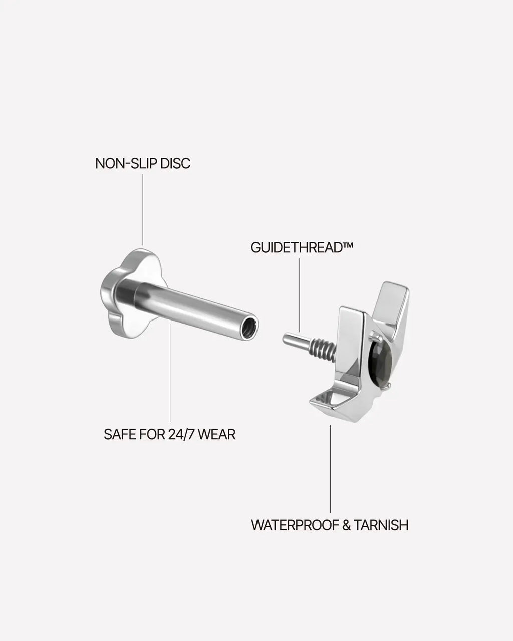 Imperial Oval Crown Flatback Stud