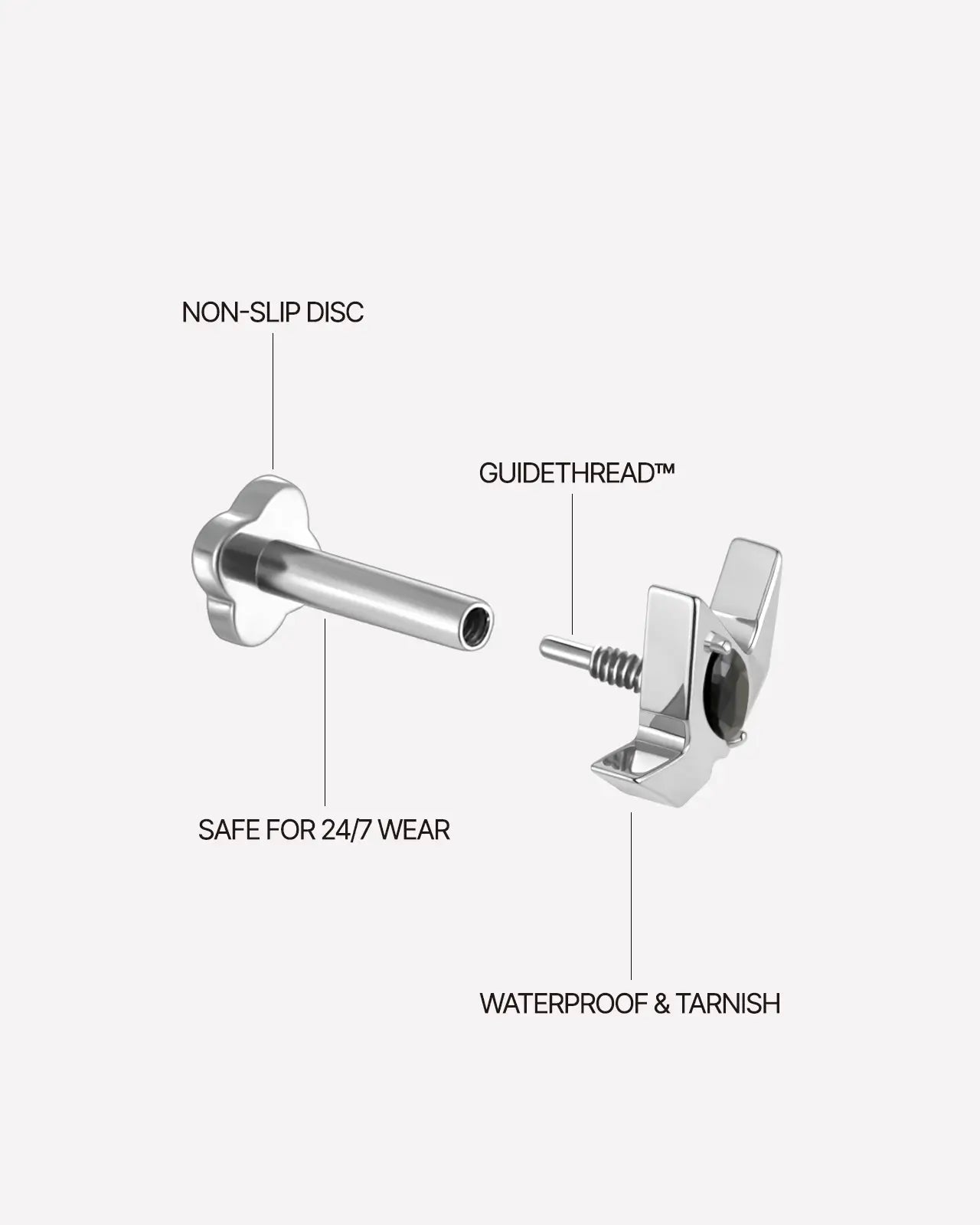 Imperial Oval Crown Flatback Stud
