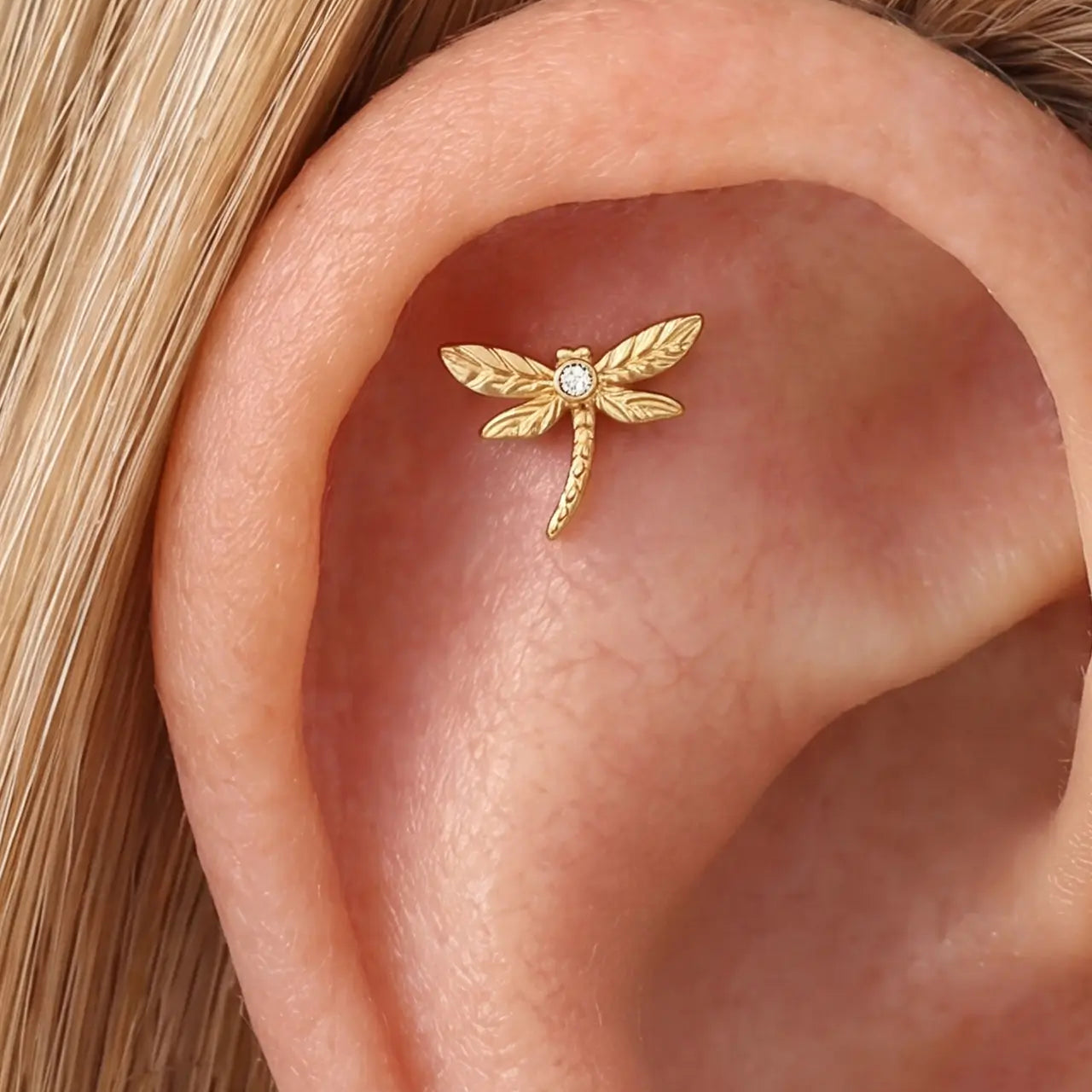Enchanted Dragonfly Flatback Stud